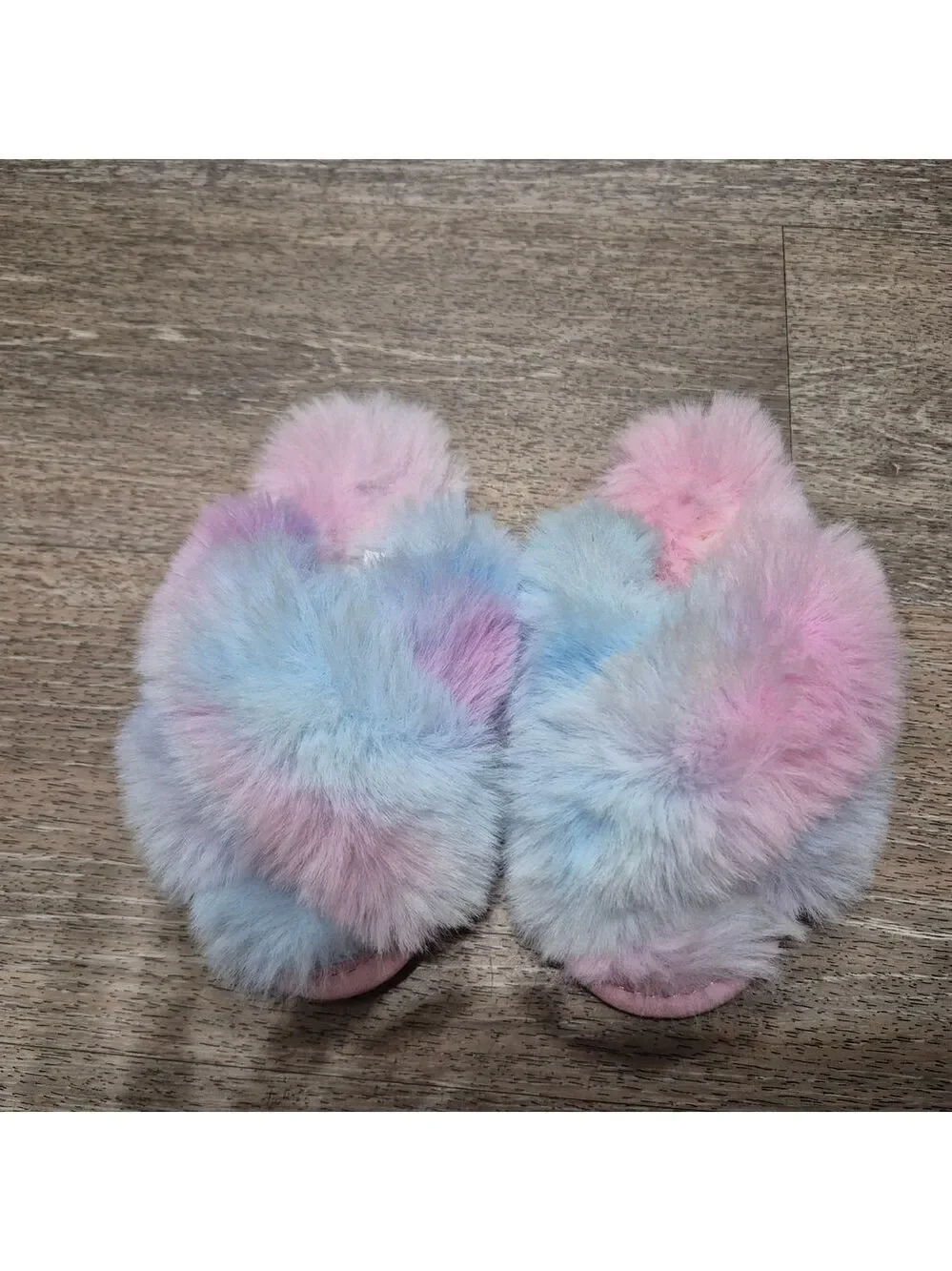 J. Crew Crew Cuts Toddler Kid Girls Faux Fur Slipper Sz 9 Nwot